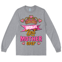 Heather Grey world's best mother ever Long Sleeve Tee - Jasminsmagicworld