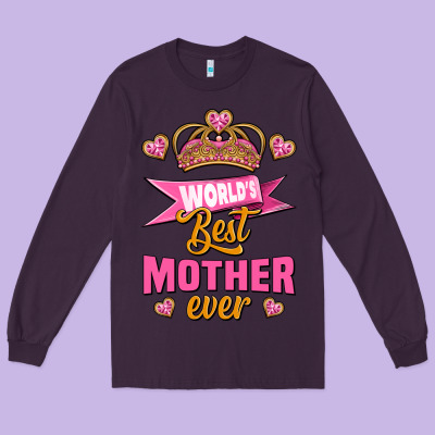 World's Best Mother Ever Long Sleeve Tee Designed By Jasminsmagicworld