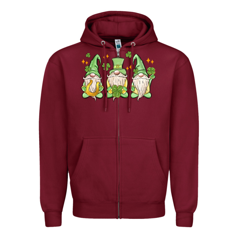 St. Patrick's Day Gnomes Zipper Hoodie by MaliasSmallBusiness | Teevron