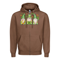 Chestnut st. patrick's day gnomes Zipper Hoodie - MaliasSmallBusiness