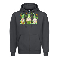Smoke st. patrick's day gnomes Zipper Hoodie - MaliasSmallBusiness