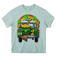 Arona St Patrick's Day Truck With Pot Of Gold Horseshoe And Rainbow Heavy Core Tee - RanaPortraitStore