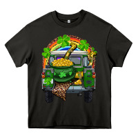 Asphalt St Patrick's Day Truck With Pot Of Gold Horseshoe And Rainbow Heavy Core Tee - RanaPortraitStore