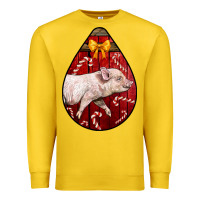 Lemon christmas pig Premium Sweatshirt - LillyAllenDesigns