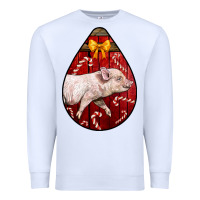 White christmas pig Premium Sweatshirt - LillyAllenDesigns