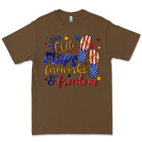 Cacao flip flops fireworks and freedom Premium Tee - texasbilliewilder