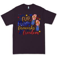 Plum flip flops fireworks and freedom Premium Tee - texasbilliewilder