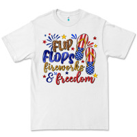White flip flops fireworks and freedom Premium Tee - texasbilliewilder