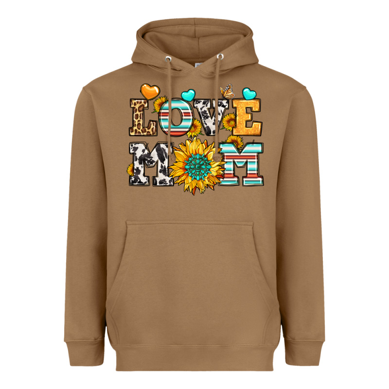 Love Mom Heavyweight Hoodie by LillyAllenDesigns | Teevron