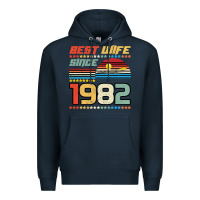 Navy Best Wife Since 1982 Premium Hoodie - Bettercallsaul