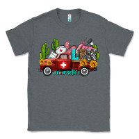 Charcoal Heather lpn nurse truck with cactus and sunflowers Classic Tee - AdoDesignShop