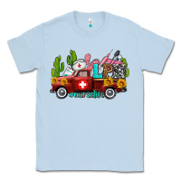 Dusty Blue lpn nurse truck with cactus and sunflowers Classic Tee - AdoDesignShop
