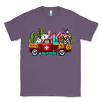 Lavender lpn nurse truck with cactus and sunflowers Classic Tee - AdoDesignShop