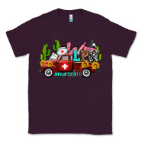 Plum lpn nurse truck with cactus and sunflowers Classic Tee - AdoDesignShop