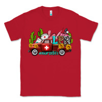 Red lpn nurse truck with cactus and sunflowers Classic Tee - AdoDesignShop