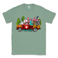 Sage lpn nurse truck with cactus and sunflowers Classic Tee - AdoDesignShop