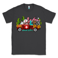 Smoke lpn nurse truck with cactus and sunflowers Classic Tee - AdoDesignShop
