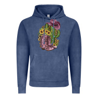 Vintage Denim Pink Cowboy Boots Vintage Hoodie - JahusDesignShop