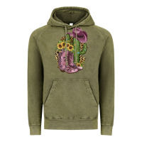 Vintage Olive Pink Cowboy Boots Vintage Hoodie - JahusDesignShop
