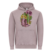 Vintage Zinc Pink Cowboy Boots Vintage Hoodie - JahusDesignShop