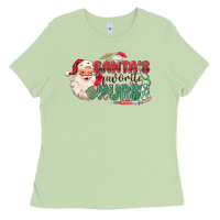 Matcha Santa's Favorite Nurse Ladies Tee - MaliasSmallBusiness