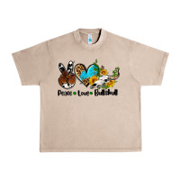 French Oak peace love  bullskull Urban Heavy Tee - AdoDesignShop