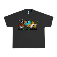 Pigment Black peace love  bullskull Urban Heavy Tee - AdoDesignShop