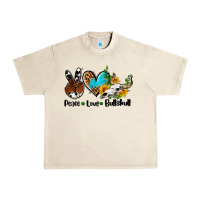Sandshell peace love  bullskull Urban Heavy Tee - AdoDesignShop
