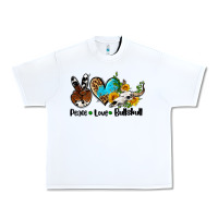 White peace love  bullskull Urban Heavy Tee - AdoDesignShop
