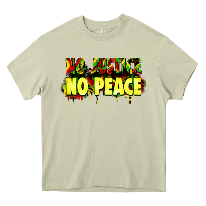 No Justice No Peace Heavy Core Tee by Zillion Design Studio | Teevron