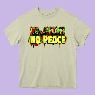 No Justice No Peace Heavy Core Tee Designed By Zillion Design Studio