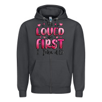 Smoke he loved us first 1 john 4 19 Zipper Hoodie - MaliasSmallBusiness