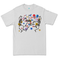 Dove Grey fourth of july dancing skeleton Premium Tee - texasbilliewilder