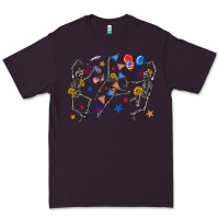 Plum fourth of july dancing skeleton Premium Tee - texasbilliewilder