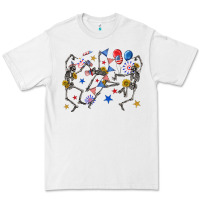 White fourth of july dancing skeleton Premium Tee - texasbilliewilder