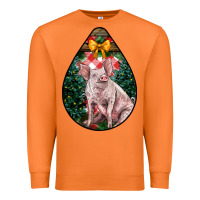 Carrot christmas pig Premium Sweatshirt - LillyAllenDesigns