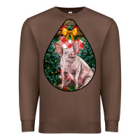 Chestnut christmas pig Premium Sweatshirt - LillyAllenDesigns