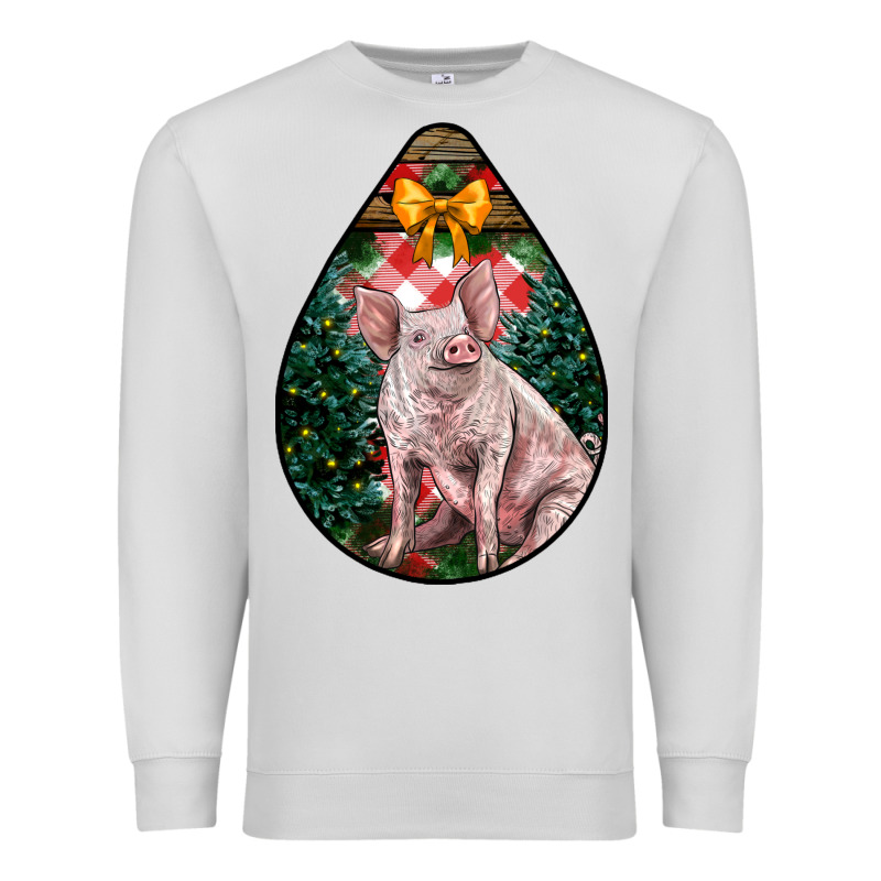 Christmas Pig Premium Sweatshirt by LillyAllenDesigns | Teevron