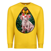 Lemon christmas pig Premium Sweatshirt - LillyAllenDesigns