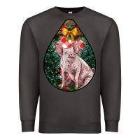 Smoke christmas pig Premium Sweatshirt - LillyAllenDesigns