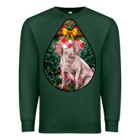 Sports Green christmas pig Premium Sweatshirt - LillyAllenDesigns