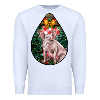 White christmas pig Premium Sweatshirt - LillyAllenDesigns