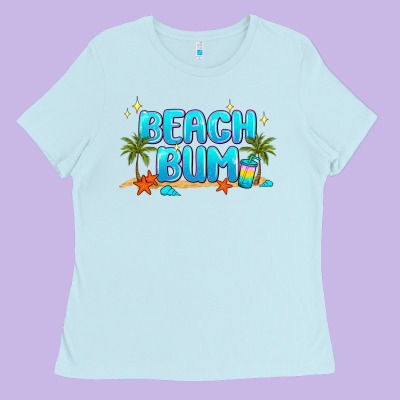 Beach Bum Ladies Tee Designed By Jahusdesignshop