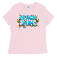 Bubblegum Pink beach bum Ladies Tee - JahusDesignShop