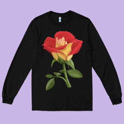Ketchup And Mustard Rose Long Sleeve Tee Designed By Lillyallendesigns