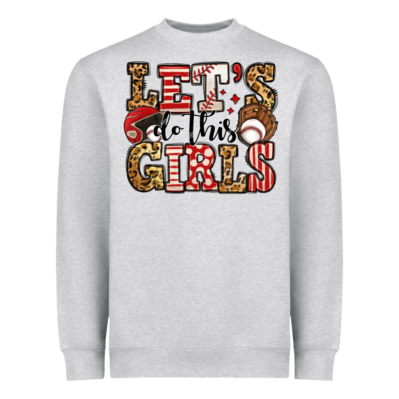 Let's Do This Girls Baseball Heavyweight Sweatshirt by Jasminsmagicworld | Teevron