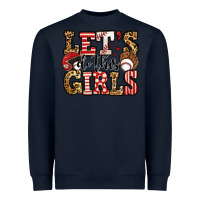 Navy let's do this girls baseball Heavyweight Sweatshirt - Jasminsmagicworld