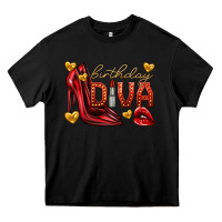 Black birthday diva Heavy Core Tee - texasbilliewilder