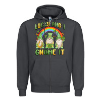 Smoke lucky and i gnome it Zipper Hoodie - MaliasSmallBusiness