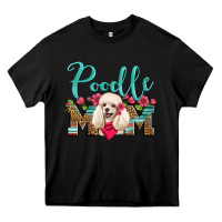 Black poodle mom Heavy Core Tee - Artiststas